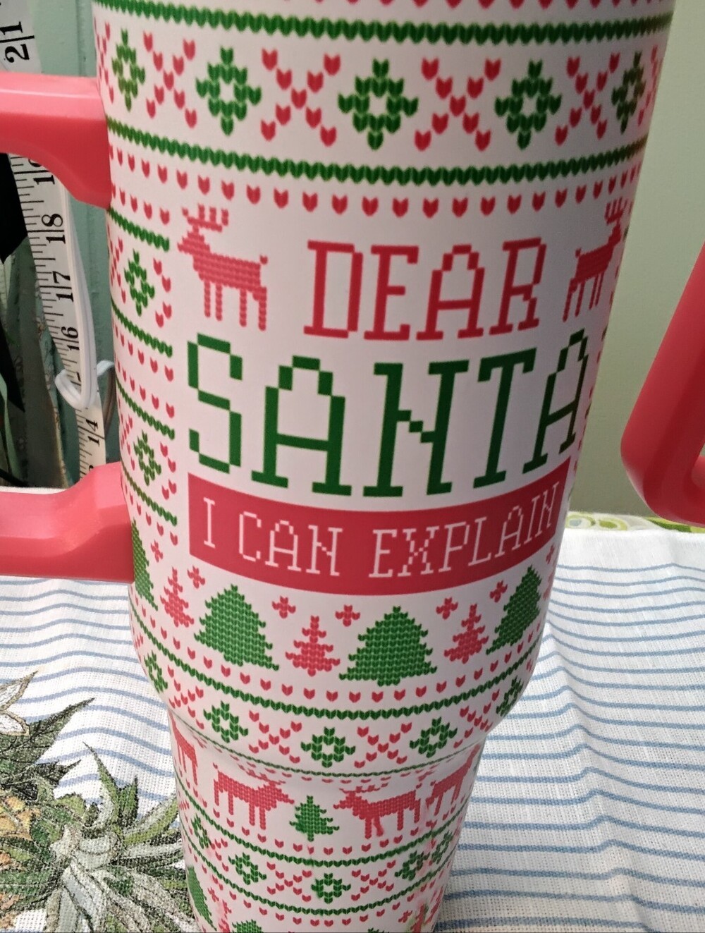 3954 Lot Of 2 Christmas Theme Insolated Mugs. New - Picture 3 of 4